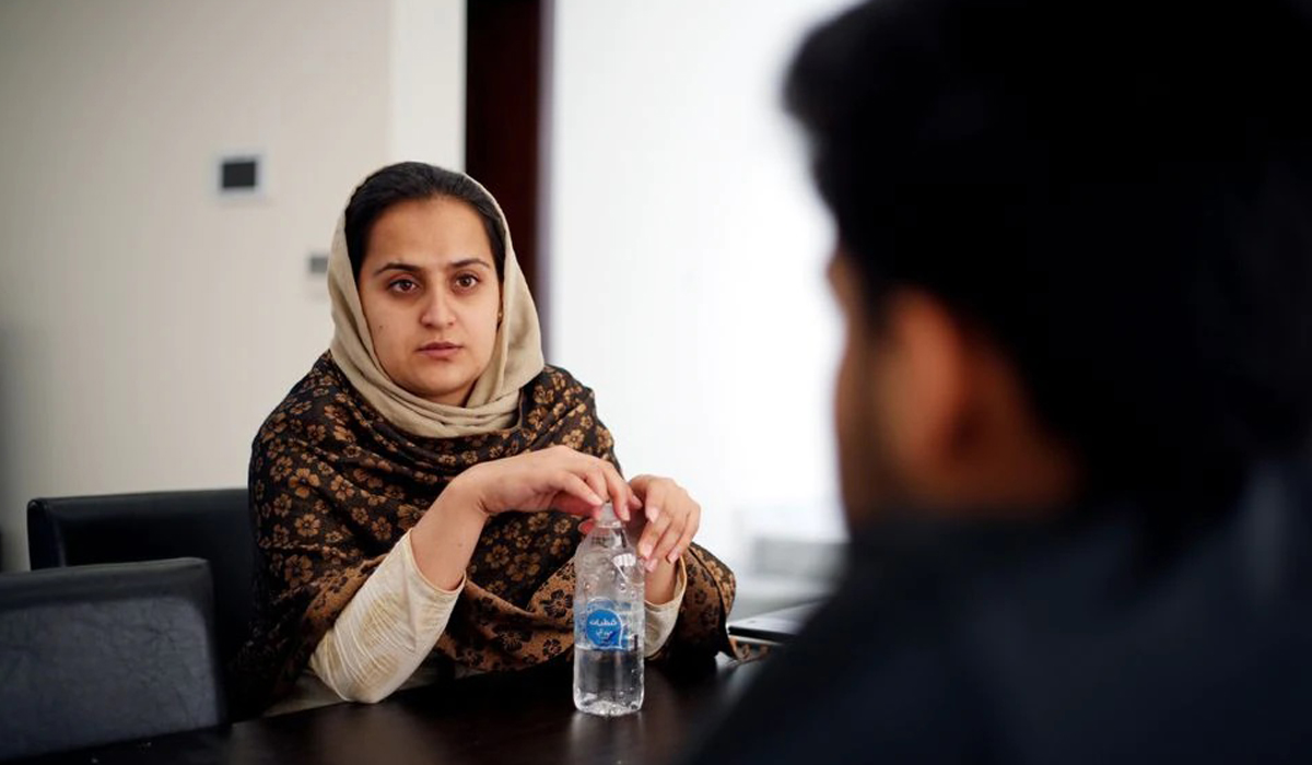 Afghan news anchor made history, then had to leave it behind